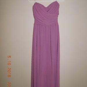 Lulu*s Royal Engagment Strapless Mauve Maxi Dress